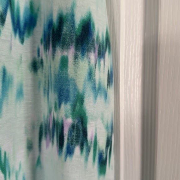 Tekgear DryTek green and blue tie dyed tank top scoop-neck sleeveless XXL - Picture 5 of 8